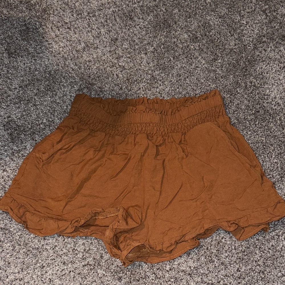 Wishlist Women’s Rust Brown Elastic Waist Shorts